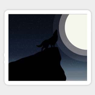 Howling at the mystical sphere Sticker